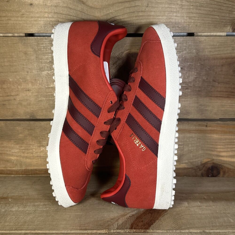 NEW Mens 8 - adidas Gazelle Spikeless Golf Shoes Cleats “Better Scarlet” IH2269 - Picture 6 of 7